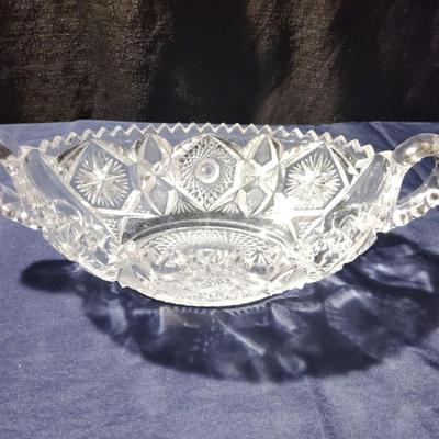 glass bowl with handles