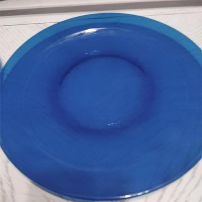 blue glass plates