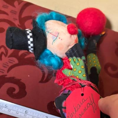 Barbara Schoenoff Cloth Art Clown Doll