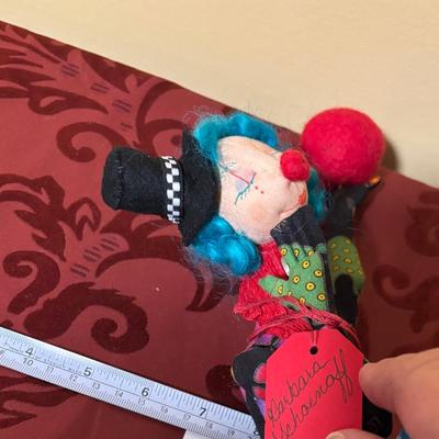 Barbara Schoenoff Cloth Art Clown Doll