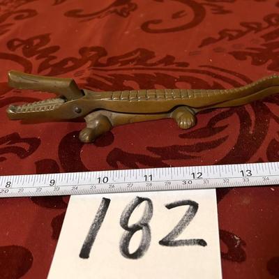 Brass Alligator Nut Cracker