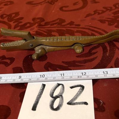 Brass Alligator Nut Cracker