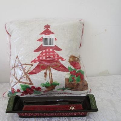 Sale Photo Thumbnail #26: Pillow is 17" x 17", Tray is 11-3/4" long x 3-1/2"