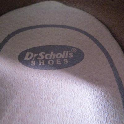 Sale Photo Thumbnail #308: Tan are Dr. Scholl's size 8M, silver are Fly London size 8, Black are Crocs size 8