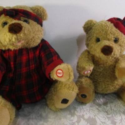 Sale Photo Thumbnail #447: Bears talk to one another.  Mommy bear tells "The Night Before Christmas" & then bears sing, mouths move, Each bear takes 3 AA batteries not included.  Batteries must be in both bears to work. Mommy bear is 11", baby is 9" tall (both sitting).