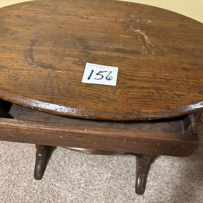 Vintage Oval Side Table
