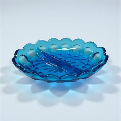 Sale Photo Thumbnail #483: ,Anchor Hocking Laser Blue Relish Dish
Approximately 5"X7"