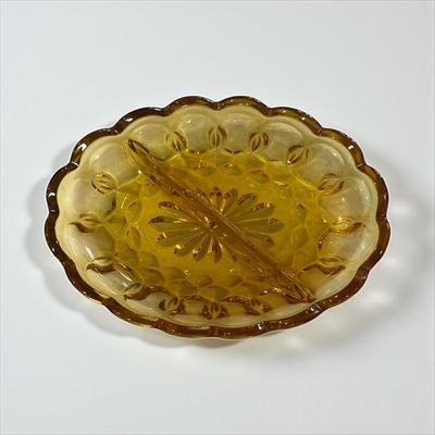 Sale Photo Thumbnail #487: ,Anchor Hocking Amber Relish Dish
Approximately 5"X7"