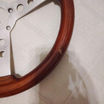 wooden steering wheel