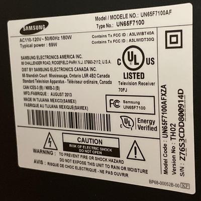 Samsung 65” 3d TV