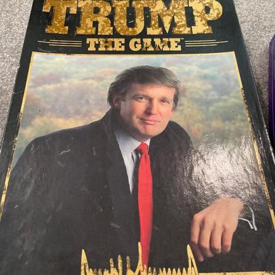 Trump and Trivial Pursuit games with headphones