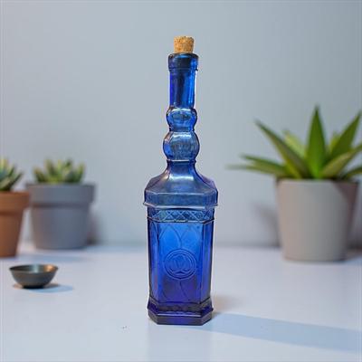 Sale Photo Thumbnail #646: Cobalt Blue Glass Bottle Decanter   
Approximately 10.5"