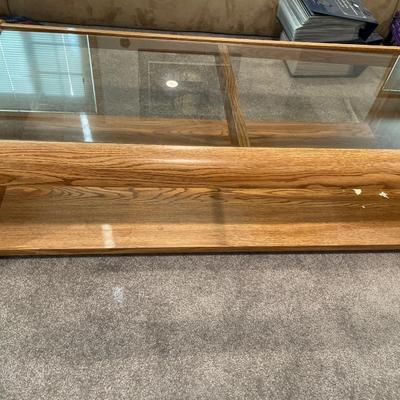 Vintage glass top coffee table