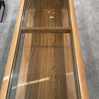 Vintage glass top coffee table