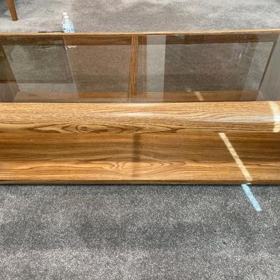 Vintage glass top coffee table