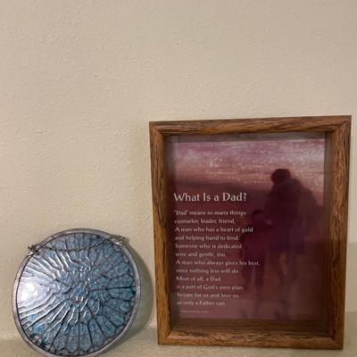 Glass window decor and dad decor