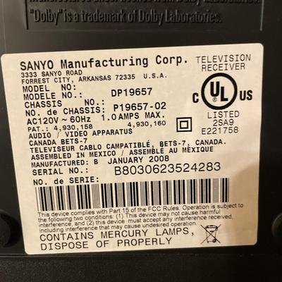Small 18” Sanyo tv