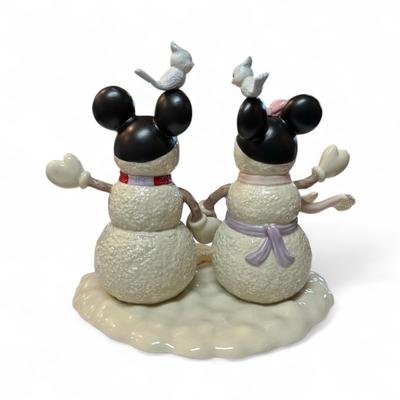 Sale Photo Thumbnail #656: Lenox Disney Showcase Figurine Titled "Mickey and Minnie Mouse as Snowmen
Approximately 7"W X 6" Tall