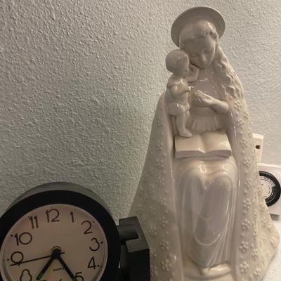 Hummel Flower Madonna, Lamp & clock