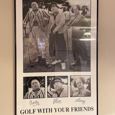 Golf posters frames