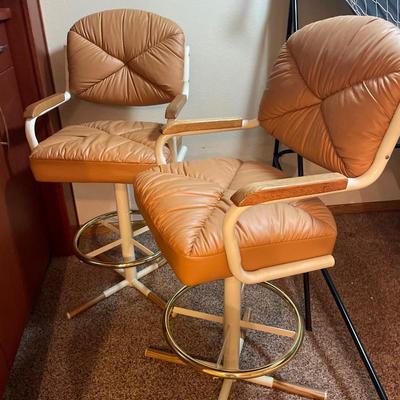 Padded counter high stools