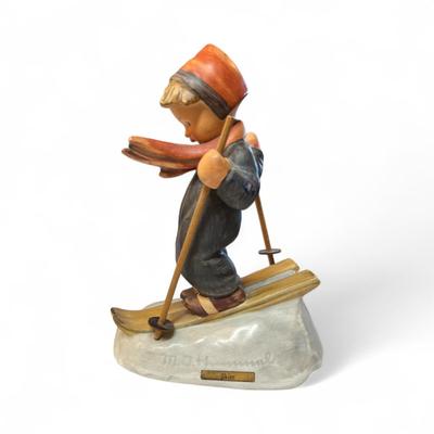 Sale Photo Thumbnail #668: Goebel Hummel Skier Figurine Model 59  Right Ski Pole Top Broken Off.