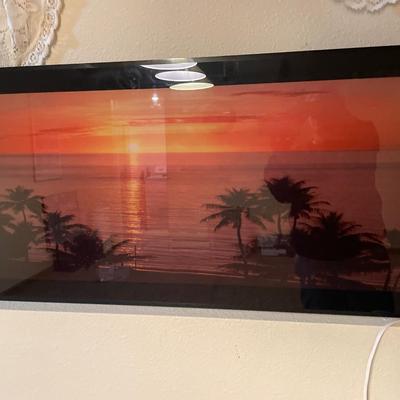 Lighted beach scene with sound