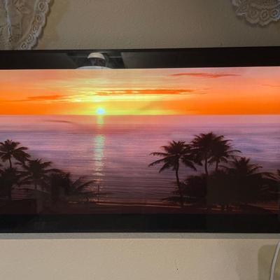 Lighted beach scene with sound
