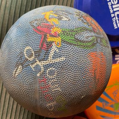 Basketballs and frisbees