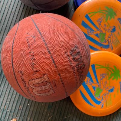 Basketballs and frisbees