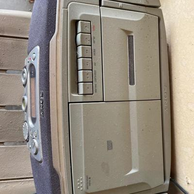 Radio and outdoor table