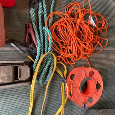 Tow ropes, Jack and gas can