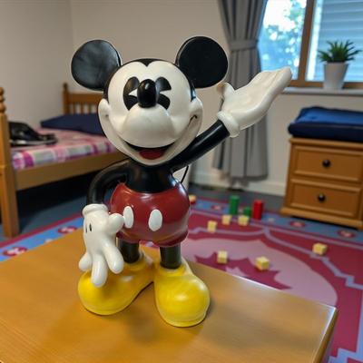 Sale Photo Thumbnail #707: Vintage Walt Disney Pie-eyed Mickey Mouse Figurine By Enesco
Approximately 6" Tall