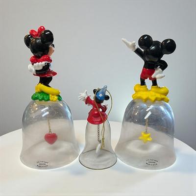 Sale Photo Thumbnail #708: Walt Disney Mickey and Minnie Mouse Crystal Bells  Set Of 3