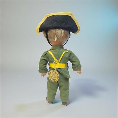 Sale Photo Thumbnail #710: Vintage Linda Pirula  Spanish Army Doll  These dolls are known for their flirty eyes.  
Approximately 10" Tall
