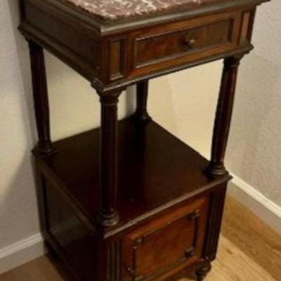 Antique Marble Top Night Stand