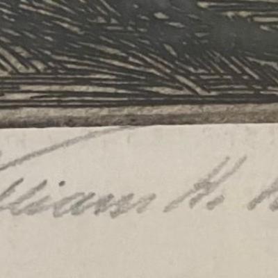 William Wilke Etching Of The Russian River