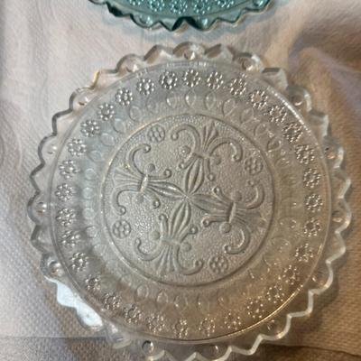 Sale Photo Thumbnail #721: Vintage Imperial Glass Americana Cup Plates Set of 6 in assorted colors