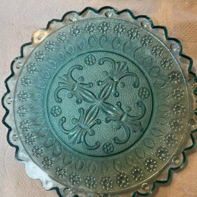 Sale Photo Thumbnail #722: Vintage Imperial Glass Americana Cup Plates Set of 6 in assorted colors