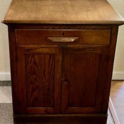 George Fuller Desk Company Vintage Oak Cabinet