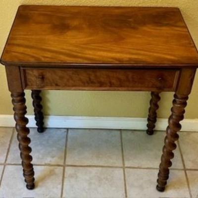 Antique Bobbin Leg Side Table