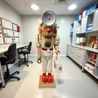 Sale Photo Thumbnail #810: Dr and Music box Nutcracker  Made in West Germany
Approximately 15"
