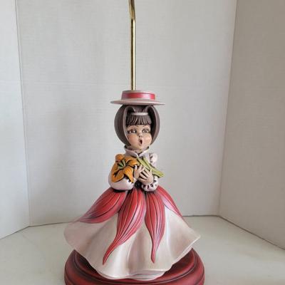 Singing Flower Girl Ceramic Lamp