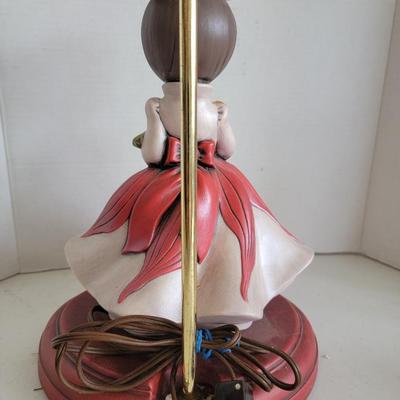 Singing Flower Girl Ceramic Lamp