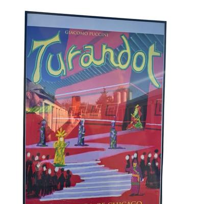 DAVID HOCKNEY. Poster, Turandot, Lyric Opera of Chicago.