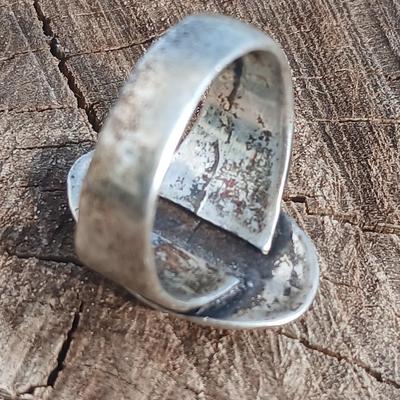 Bear paw ring- turquoise and silver - size 12