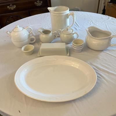 Sale Photo Thumbnail #1168: White Kitchen Serving Ware   Total of 12 Items