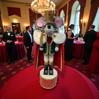 Sale Photo Thumbnail #1182: the Mouse King Nutcracker    From the ballet The Nutcracker.
Approximately 17" Tall  In Box