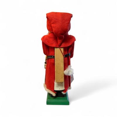 Sale Photo Thumbnail #1183: Santa  Nutcracker by Nutcracker Village    Missing house on front 
Approximately 13" Tall