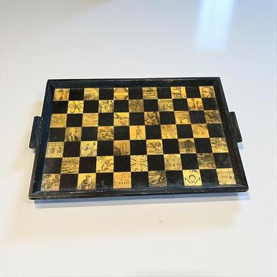 Sale Photo Thumbnail #1209: Vintage Wooden Checkered Serving Tray
Approximately 21"X14"